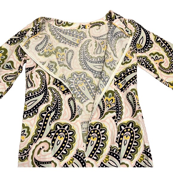 BODEN Laurie 100% Linen Paisley Print Shift Dress 3/4 Sleeve Pockets Preppy 2R - Picture 5 of 10